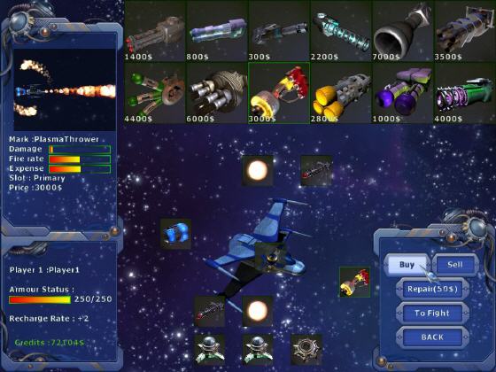 Screenshots of Star Blaze