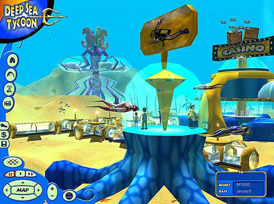 Main window of Deep Sea Tycoon