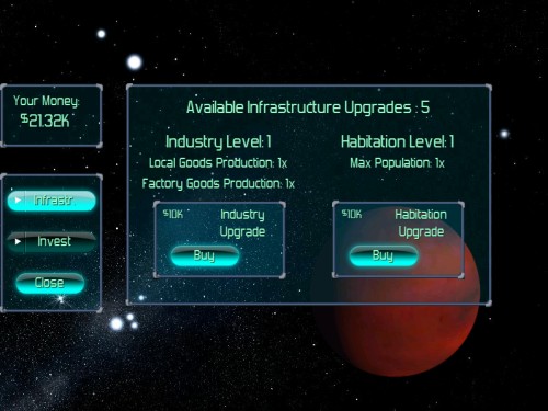 Main window of Orbital Trader