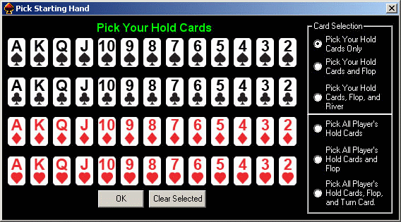 pick your hold cards - Poker Simulator Pro