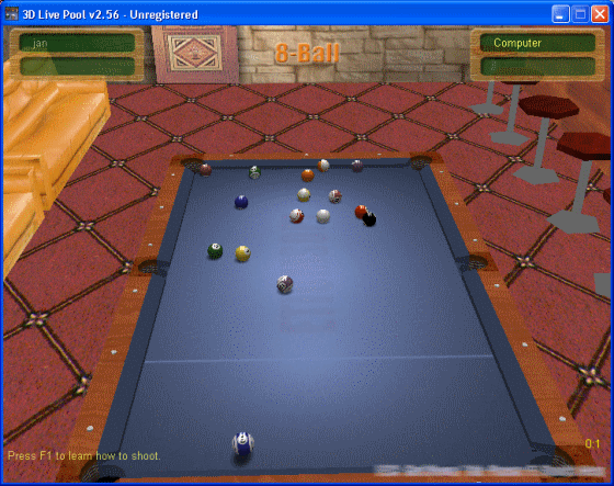 Screenshots of 3D Live Pool