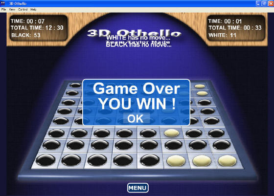 The Screenshot of 3D Othello