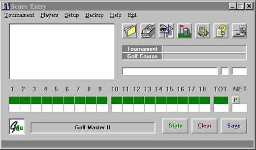 Main window Golf Master II