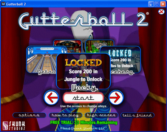 Main window Gutterball 2