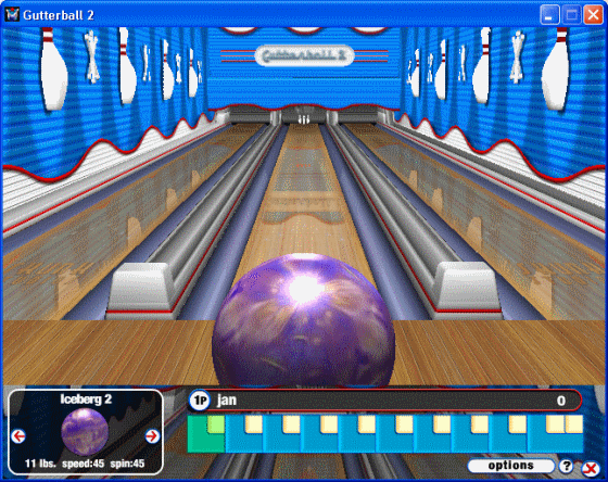 Screenshots of playing Gutterball 2