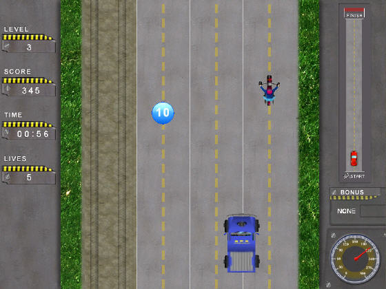 The Game Screen of Speed Motors