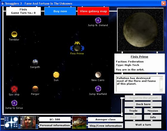 Screenshots of Smugglers 3 - Main window