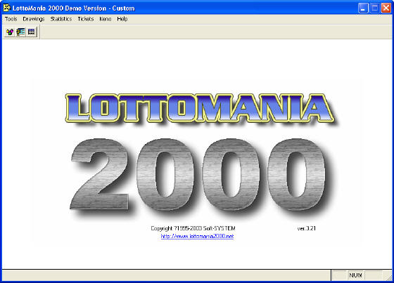 Screenshot of LottoMania 2000
