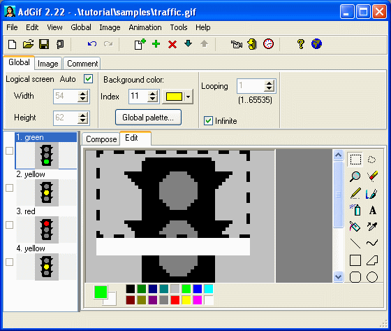 The Screenshot of Advanced GIF Animator