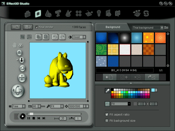 The Screenshot of Effect3D Studio