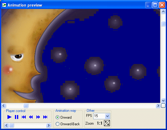 The Screenshot of Sprite Builder