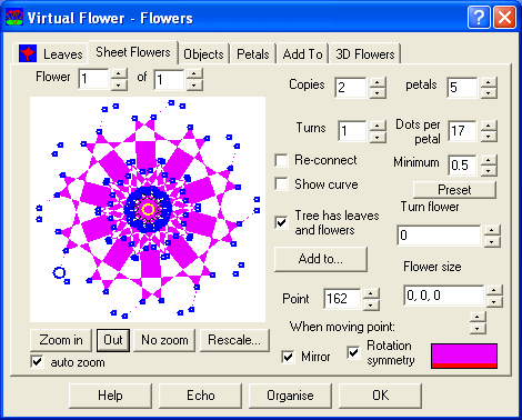 The Screenshot of Virtual Flower