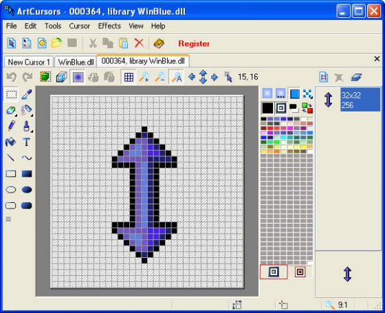 Screenshot of ArtCursors