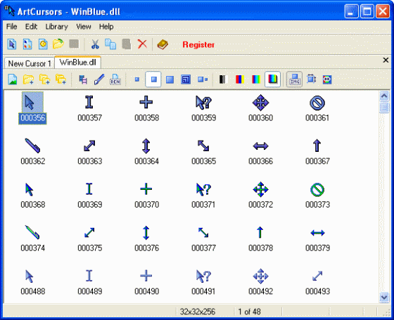 Screenshot of ArtCursors