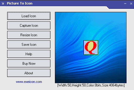 Picture To Icon main window