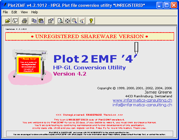 main screenshot of Plot2EMF