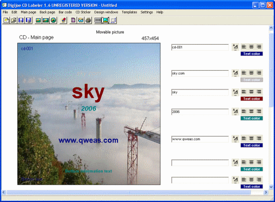 Screenshot - Edit CD main page