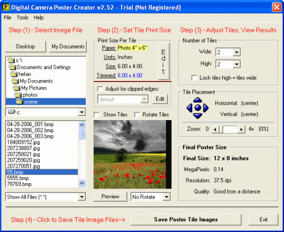 screenshot - Select Image File