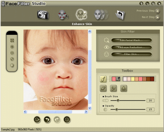 Screenshot -  Enhance Skin screen