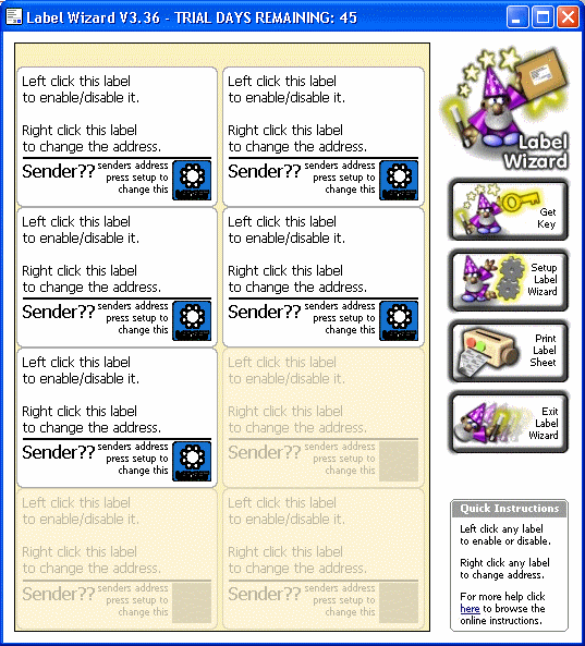 Screenshot - Main Information and choice