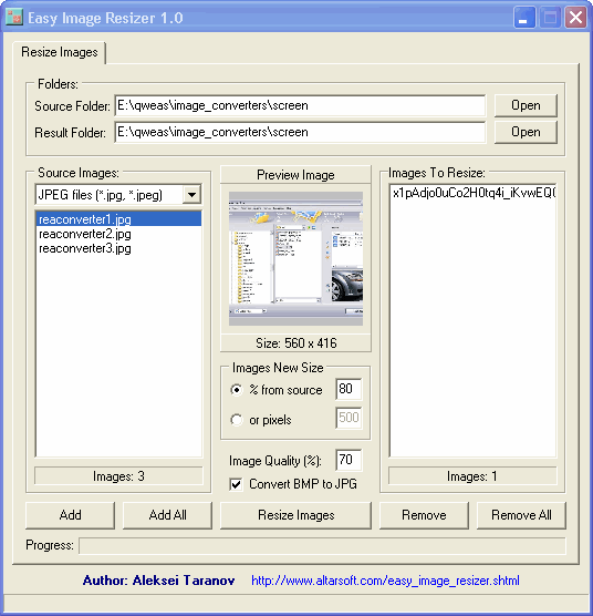 Easy Image Resizer 1.0