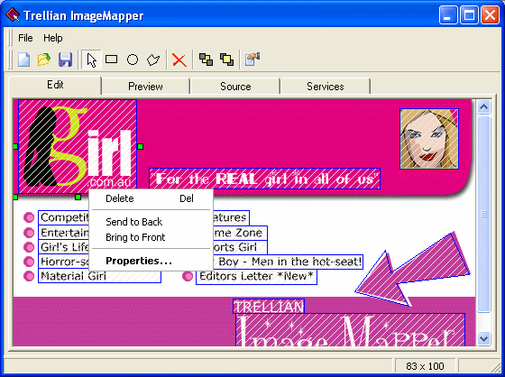 The Screenshot of Trellian ImageMapper