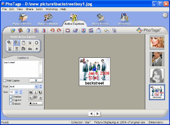 Active Captions - PhoTags
