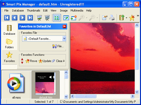 The Screenshot of Smart Pix Manager