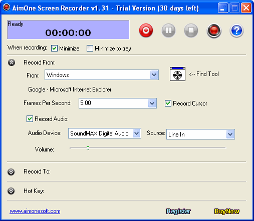 Input Control - AimOne Screen Recorder