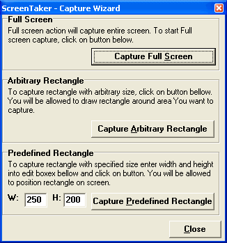 Capture Wizard - ScreenTaker