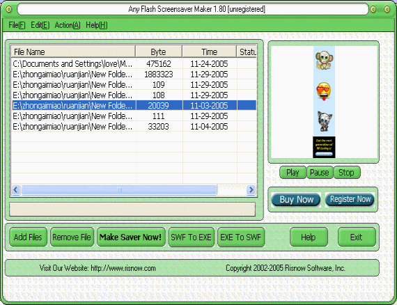 Screenshot - Main information and Add files