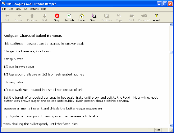 The Screenshot of Outdoor Recipes