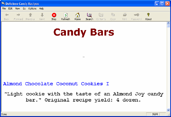 The Screenshot of Delicious Candy Recipes