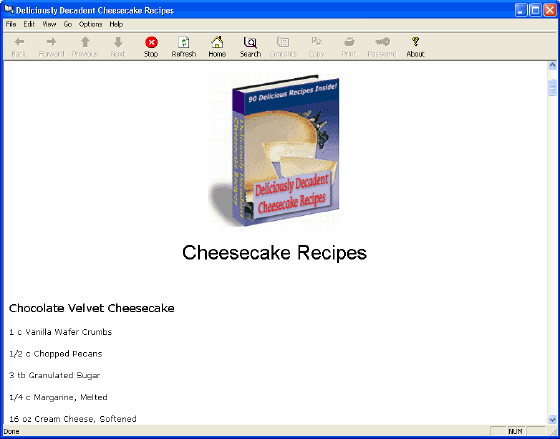 The Screenshot of E-Book