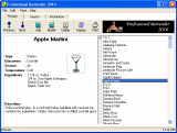 The main window of Professional Bartender