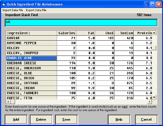 The Screenshot of Recipe Processor