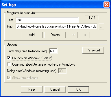 The Screenshot of ChildCentre