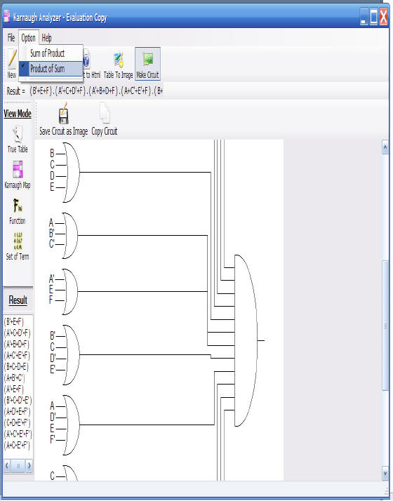 Karnaugh Analyzer