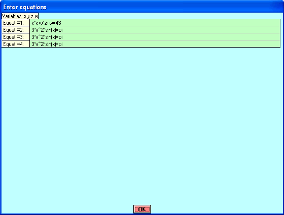 Screenshot of equations