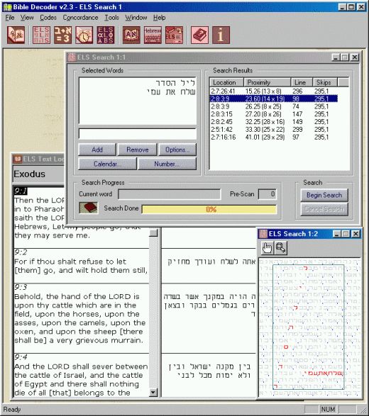 Bible code seaching screenshot