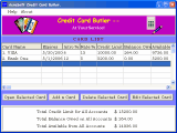 screenshot of Credit Card manager