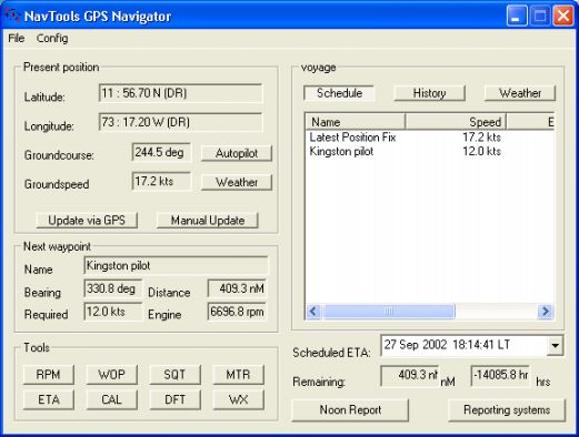 screenshot of NavTools GPS