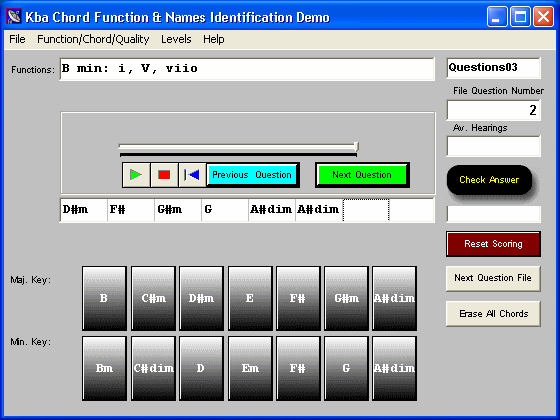 Identify chord by ear