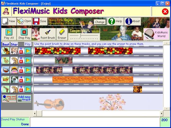 FlexiMusic Kids Composer screenshot