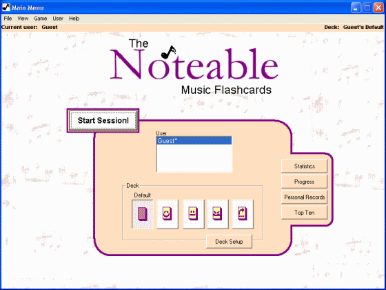 The Screenshot of Noteable