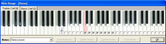 Note teaching software screenshot