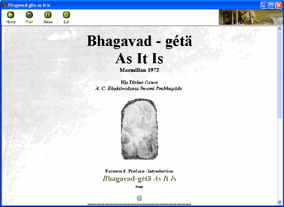 screenshot of Bhagavad gita As It Is (ebook)