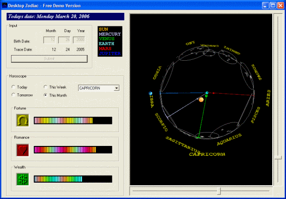 The Screenshot of Desktop Zodiac