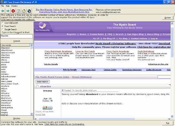 MB Free Dream Dictionary screenshot