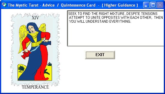 Tarot software screenshot